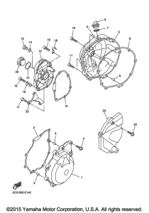 YZF-R6 Крышка картера двигателя