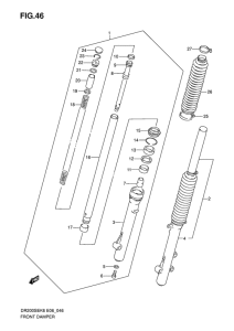 DR200 Передняя вилка