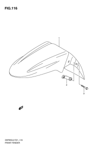 GSF650 (ABS) Переднее крыло