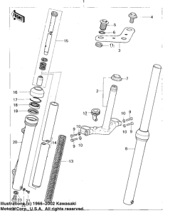 KDX80 Вилка передней оси