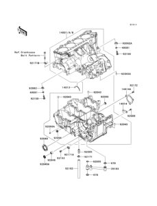 ZX1400 Картер двигателя