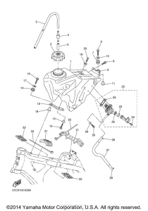 YZ250FV Топливный бак