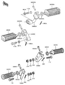 KZ440 Подножки