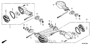 NC700X Задний фонарь
