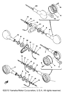 XT500C Поворотники