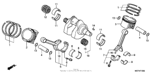 RVT1000R Коленчатый вал и поршни