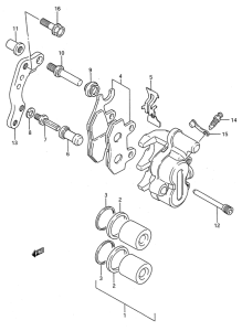 RM125 Передний суппорт