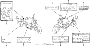 VF750C Лейбл предостережения
