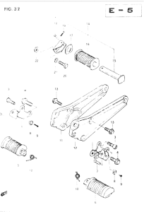 GSX400 Подножки