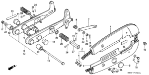 C70ZP Rear fork / chain case