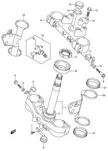 DR-Z400 Кронштейн передней вилки