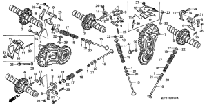 VFR750F Распред вал / клапана
