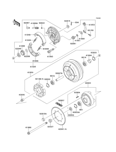 VN800 Задняя ступица колеса