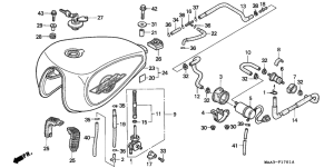 VT1100C2 Fuel tank / fuel pump