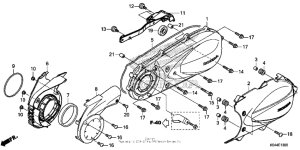 NSS300 (ABS) Крышка картера левая