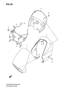 VZR1800 Headlamp cover  front fender