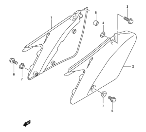 RM250 Обтекатель задний