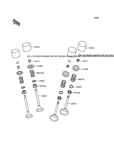 ZX250 Rocker arms / valves