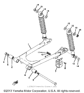 YZ80C Rear arm - rear cushion