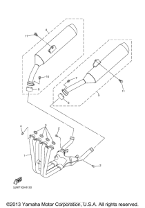 FJR13T Выхлопная система