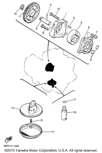 XJ600SH Масляный насос
