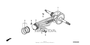 PCX125 Коленчатый вал и поршни