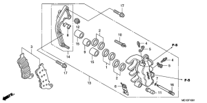 NSA700 L. front brake caliper