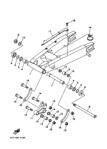 TZ125 Задний рычаг и подвеска