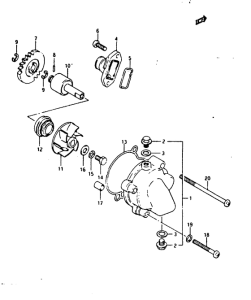 TS125 Водяная помпа
