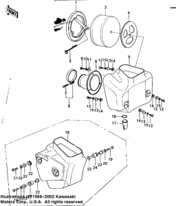 KX125 Воздухоочиститель