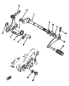 YZ50H Shift shaft. pedal
