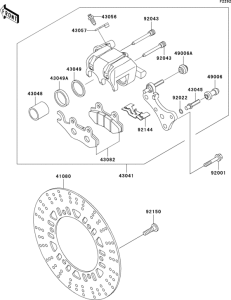 BN125 Передний тормоз