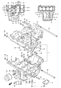 GSX1300R Картер двигателя