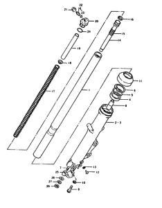GS1000 Вилка передней оси