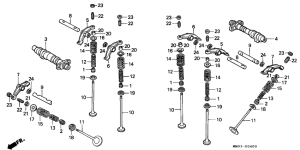 XL600V Распред вал / клапана