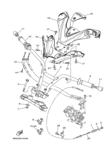 XP500A Steering handle & cable