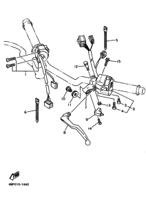 XJ400S ﾊﾝﾄﾞﾙｽｲﾂﾁ.ﾚﾊﾞｰ