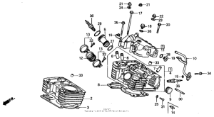 VT700C Задняя головка цилиндров