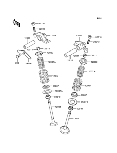 BJ250 Rocker arms / valves