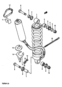 TS250 Задние амортизаторы