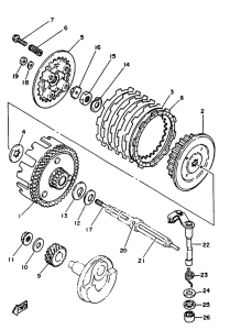 TZR125 Сцепление
