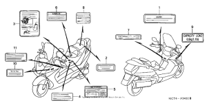 FSC600 Caution labels (fsc600 '02, a / d'03- ...