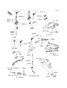 ZX1400 Замок зажигания