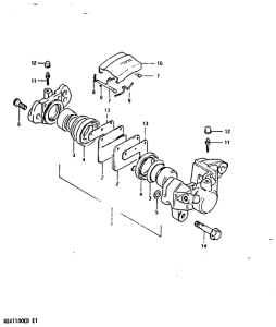 GSX1100 Задний суппортs