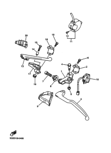WR400F Переключатель руля рычаг