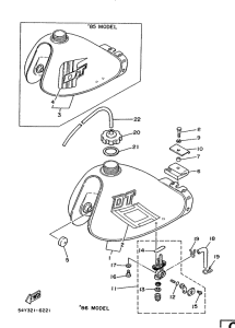 DT50MX Топливный бак