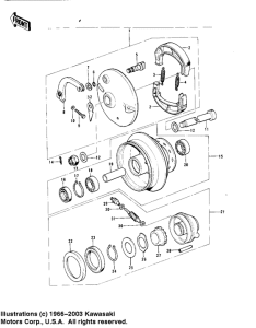 KT250 Front hub / brake