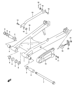 GZ250 Маятник задний
