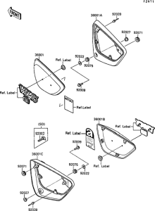 VN1500 Боковые обтекатели