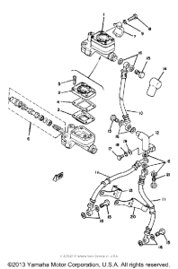 XS850G Главный тормозной цилиндр